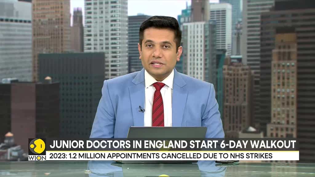 Thousands of junior doctors in England start longest strike in NHS history
