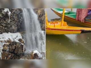 Extreme cold freezes Srinagar's Dal lake, turning it into a winter spectacle for tourists