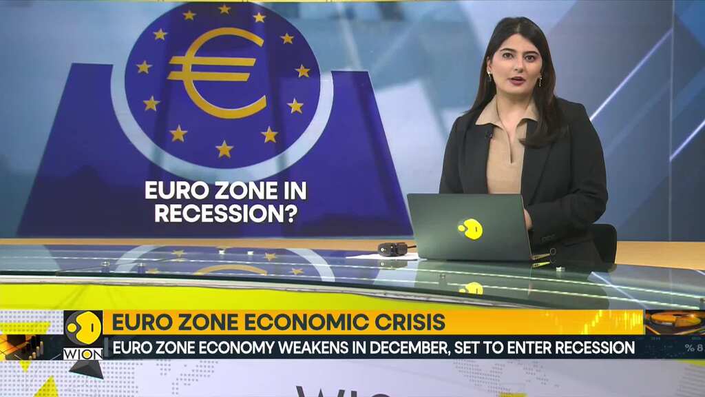 Euro zone economy weakens in December, set to enter recession