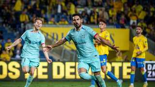 La Liga: Ilkay Gundogan's stoppage-time penalty sees Barcelona through in tight clash at Las Palmas
