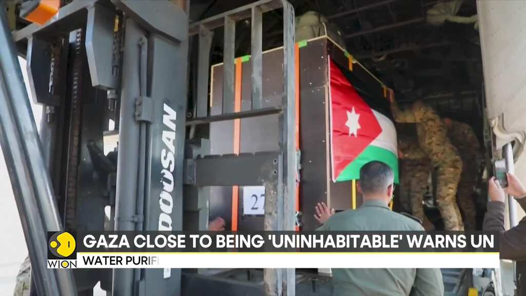 Israel-Gaza War: French-Jordanian aid air-dropped into Gaza by military cargo plane