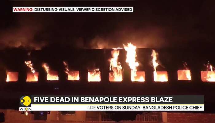 Nepal: Benapole express catches fire on it's way to Dhaka, 5 dead