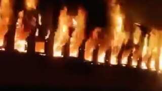Five killed as passenger train in Bangladesh catches fire, police suspect arson