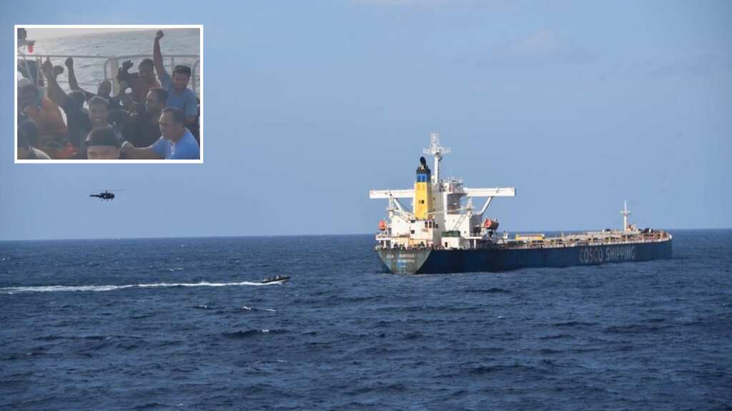 Video: Rescued crew hails Indian Navy after end of hijacking ordeal off Somalia coast