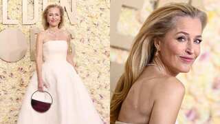 Gillian Anderson dons vagina-embroidered gown by Gabriela Hearst at Golden Globes 2024
