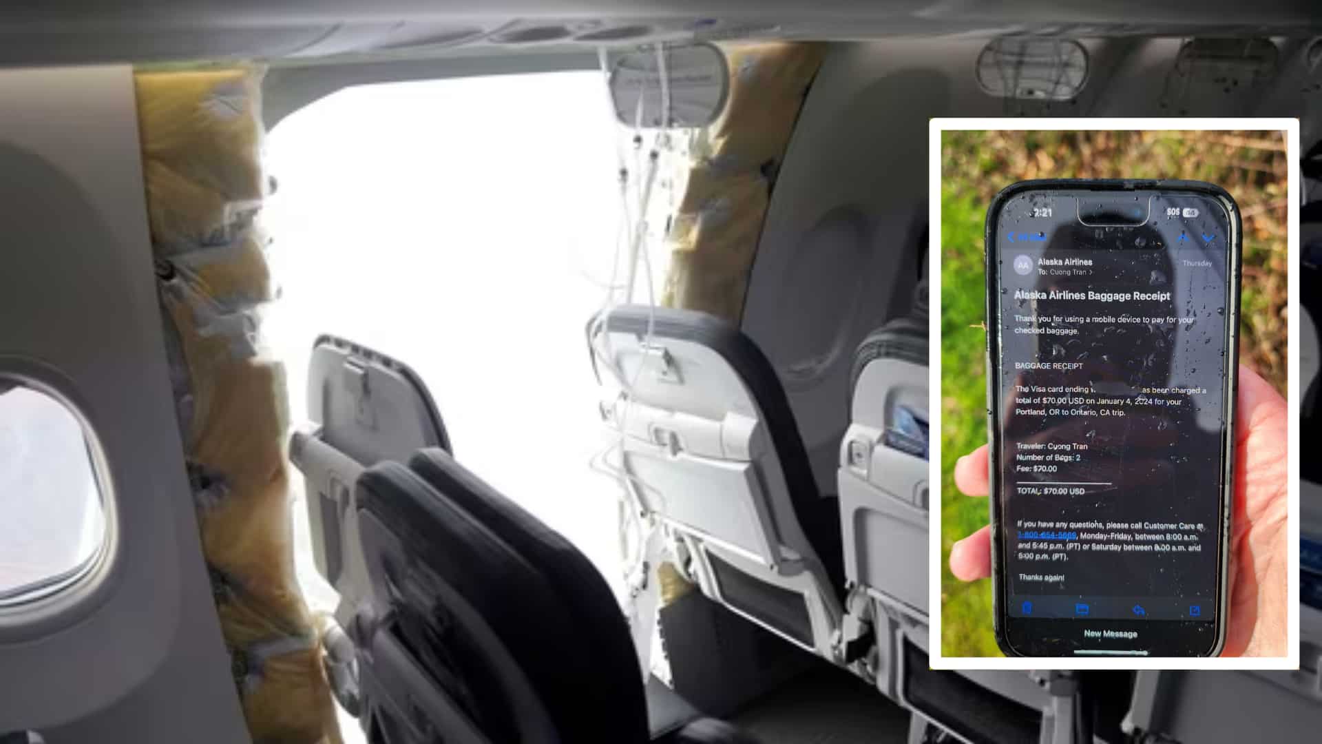 Alaska Airlines emergency iPhone survives 16,000ft fall after plane's