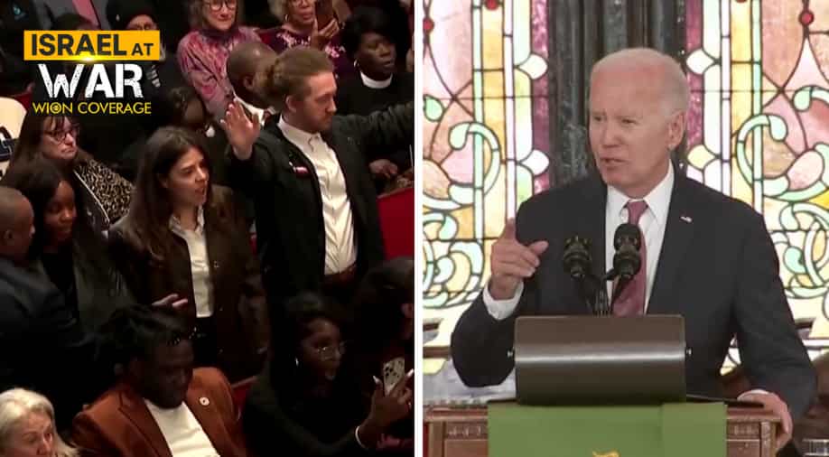 WATCH | Biden's speech interrupted by pro-Palestinian protesters calling for ceasefire in Gaza WATCH | Biden's speech interrupted by pro-Palestinian protesters calling for ceasefire in Gaza