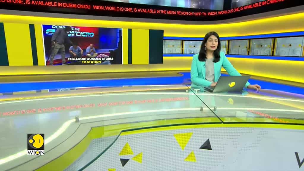 Armed men wearing balaclavas disrupt live TV broadcast in Ecuador