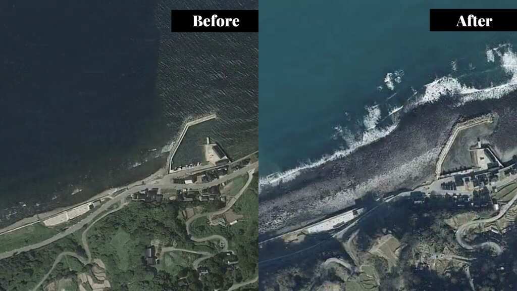 New Year's Day quake stretched a Japanese peninsula coastline by over 800 feet