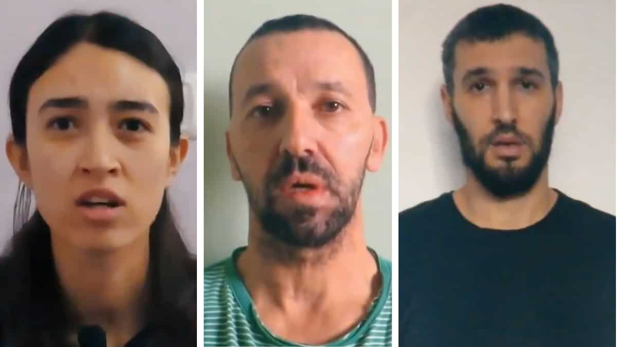 Video | Hamas airs clip of 3 hostages, says will disclose their fate tomorrow