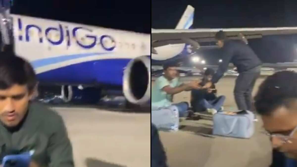 Video | Viral clip shows passengers dining on tarmac, IndiGo issues statement Video | Viral clip shows passengers dining on tarmac, IndiGo issues statement