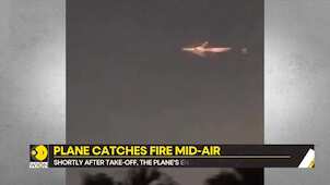 Gravitas | Watch: Boeing jet catches fire mid-air