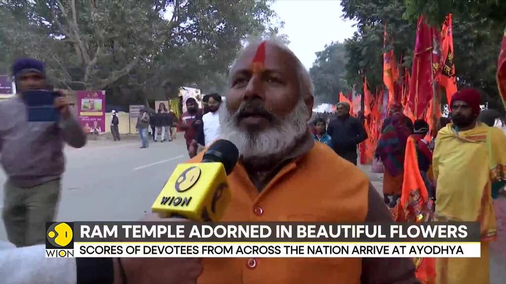 Ayodhya Ram Mandir adorned in beautiful flowers ahead of historic consecration