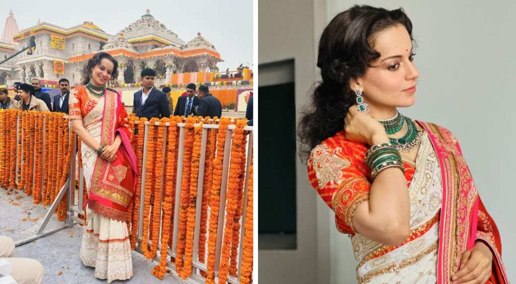 Ram Mandir I Kangana Ranaut looks stunning in pics from consecration ceremony