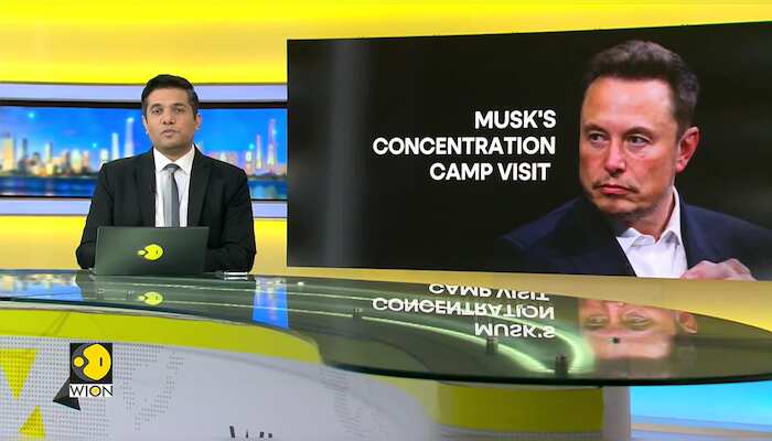 Elon Musk visits Aushwitz-Birkenau amid row over anti-semitic allegation