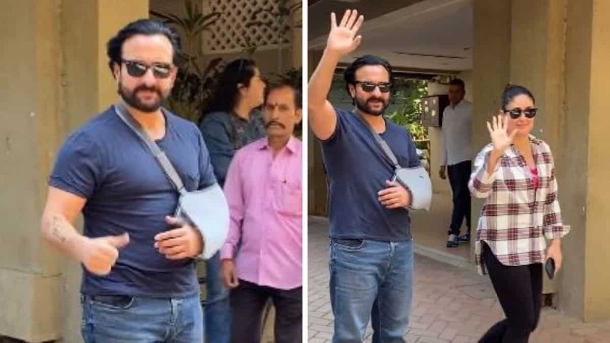 Saif Ali Khan returns home from hospital after triceps repair surgery, assures media he is recovering Saif Ali Khan returns home from hospital after triceps repair surgery, assures media he is recovering