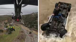 WATCH | US woman survives for 15 hours on top of submerged car before being rescued