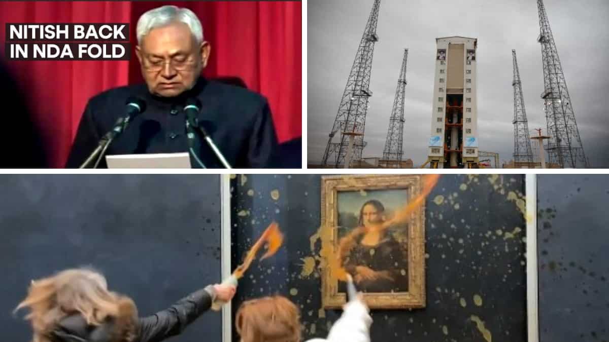 Top 10 world news: Nitish back with NDA in Bihar; activists splash soup on Mona Lisa painting, and more Top 10 world news: Nitish back with NDA in Bihar; activists splash soup on Mona Lisa painting, and more