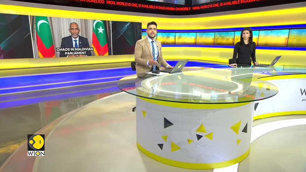 Maldives parliament proceedings halted as MPs come to blows