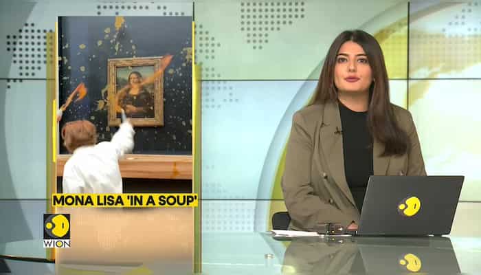 Climate activists hurl soup at the 'Mona Lisa' painting in Paris