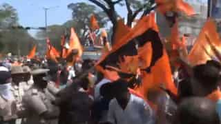 Controversy erupts in Karnataka over removal of Lord Hanuman flag, BJP launches protests