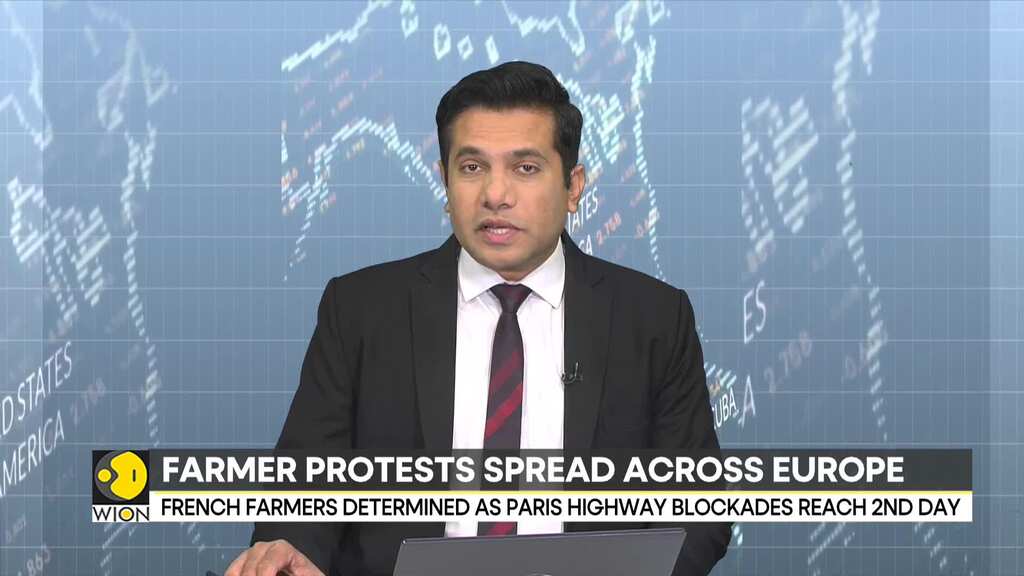 French farmers choke roads leading into Paris | Dutch farmers protest close to EU Parliament