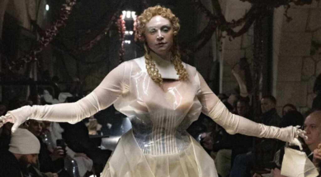 Gwendoline Christie looks like walking art at Margiela Couture show