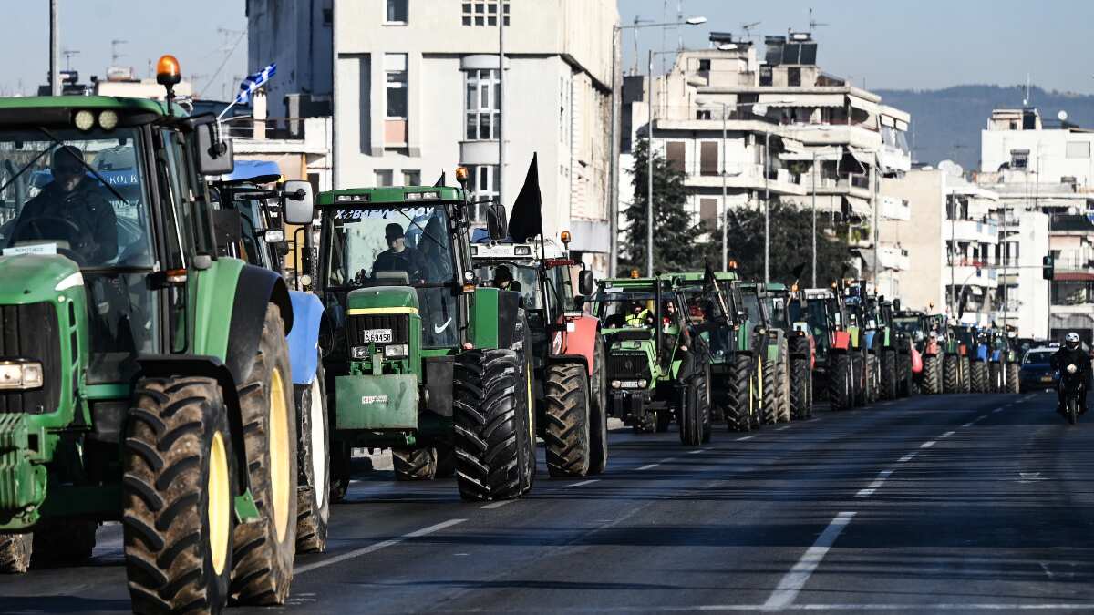 Farmers protest in Greece