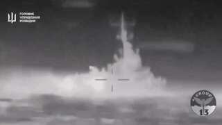 Watch: Ukraine releases video of moment of impact when its forces hit Russian missile boat
