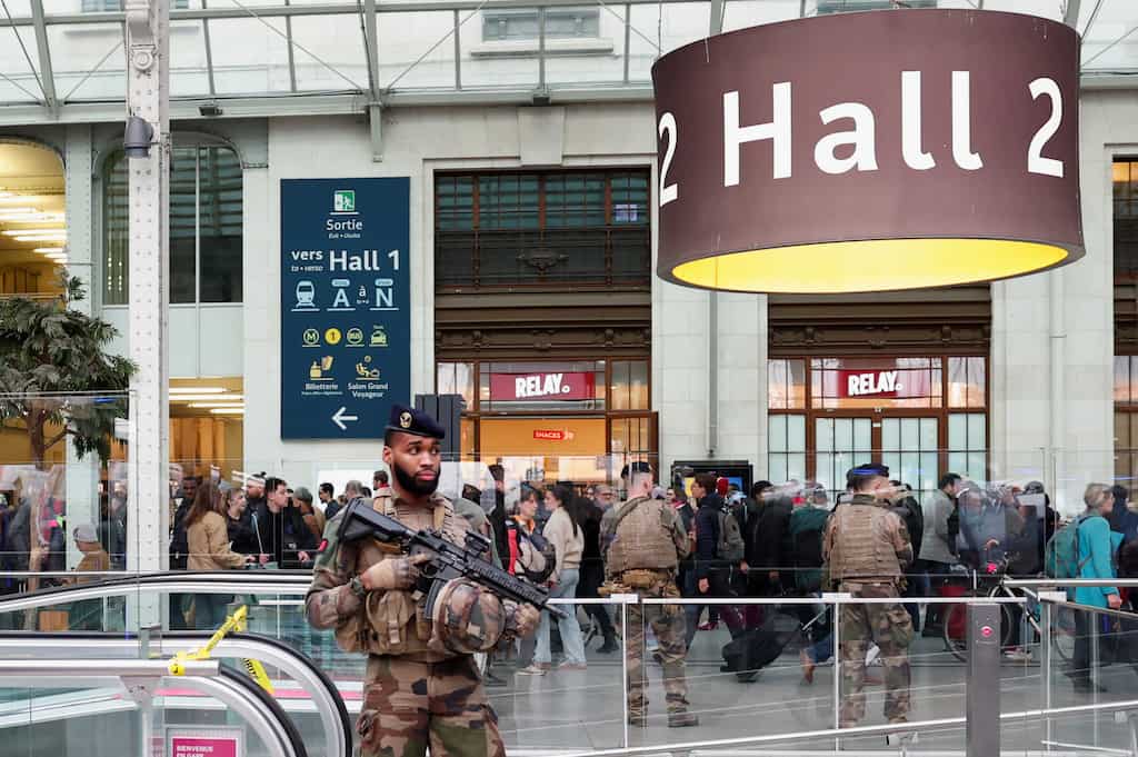 Three injured in knife attack at major railway station in Paris, suspect arrested