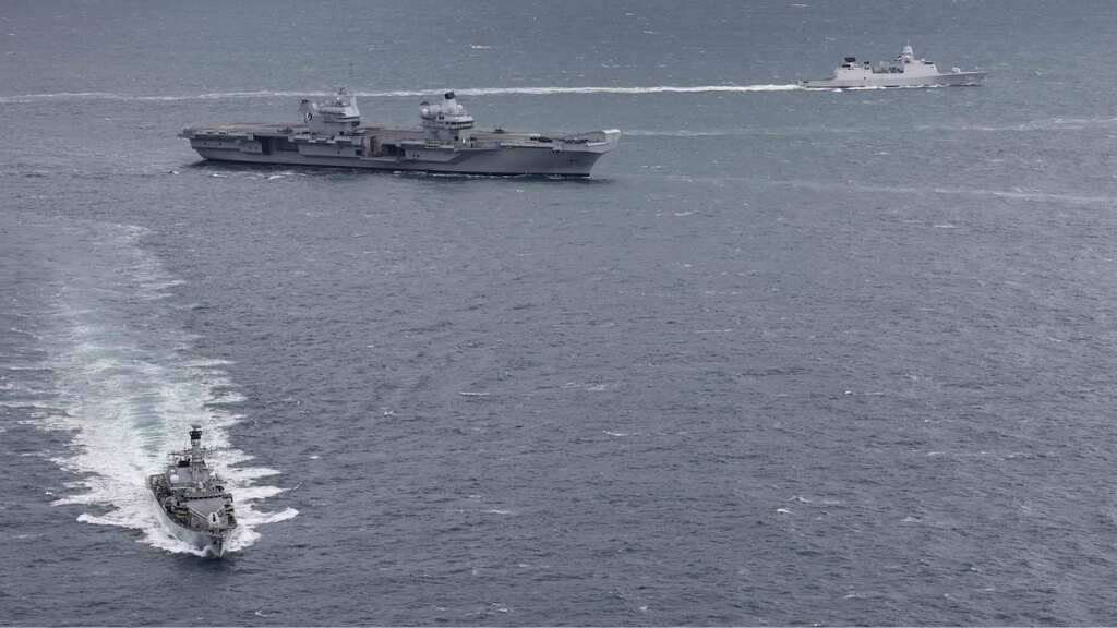 Royal Navy’s HMS Queen Elizabeth pulls out of NATO exercise after propeller shaft snag