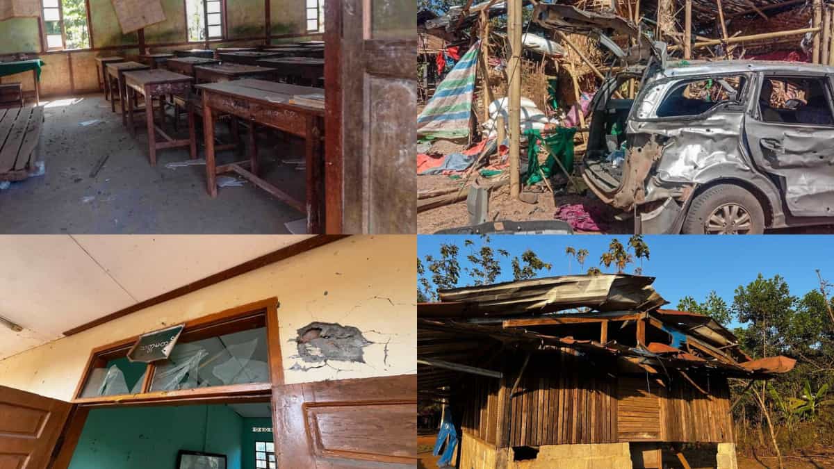 Four children killed, 15 others injured in airstrike on school in Myanmar Four children killed, 15 others injured in airstrike on school in Myanmar