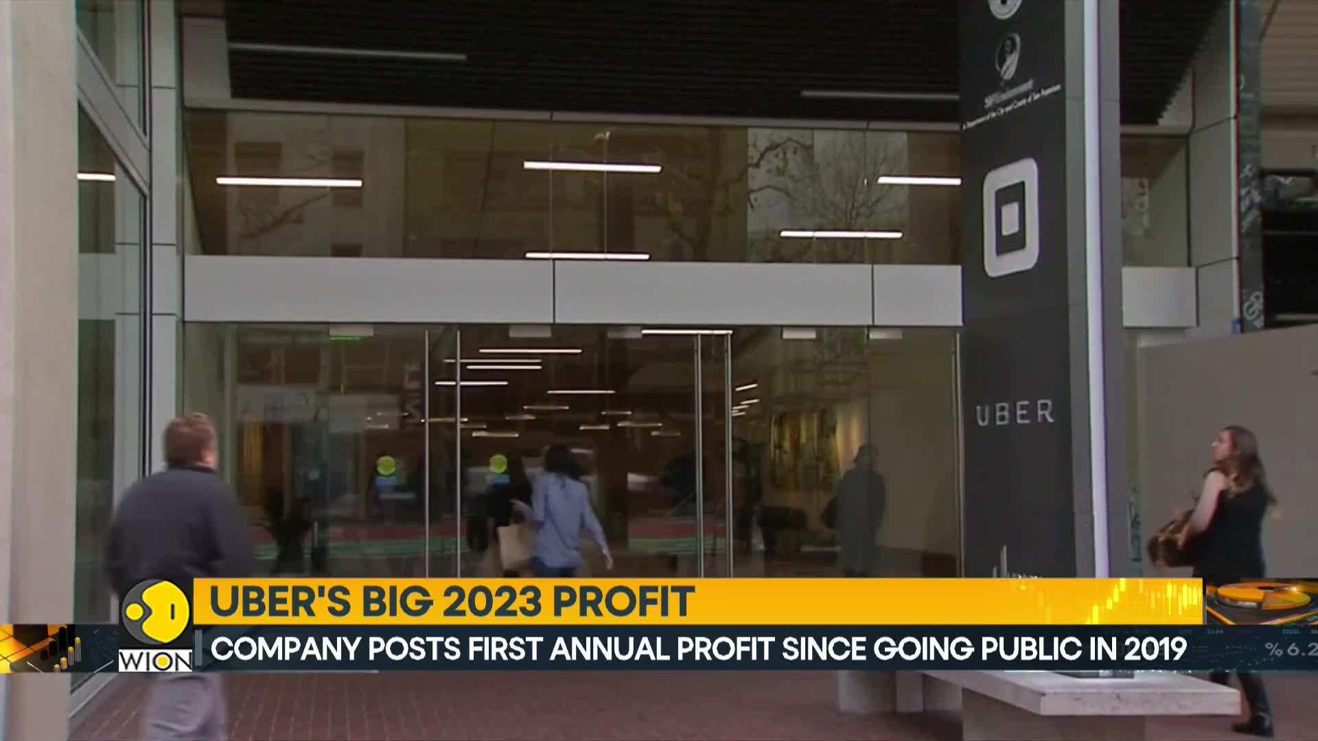 Uber posts first annual profit since going public in 2019 - World ...