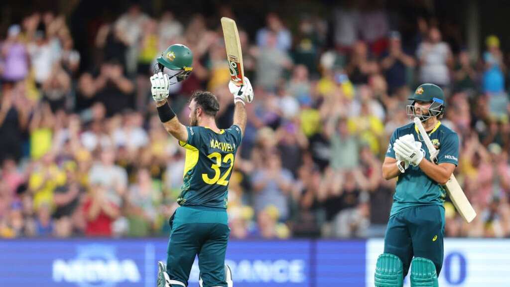 Glenn Maxwell’s record T20I ton in Adelaide seals series win for Australia against West Indies