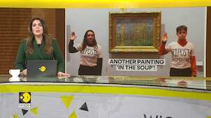Climate activists hurl soup at Monet's 'Springtime' painting in Lyon