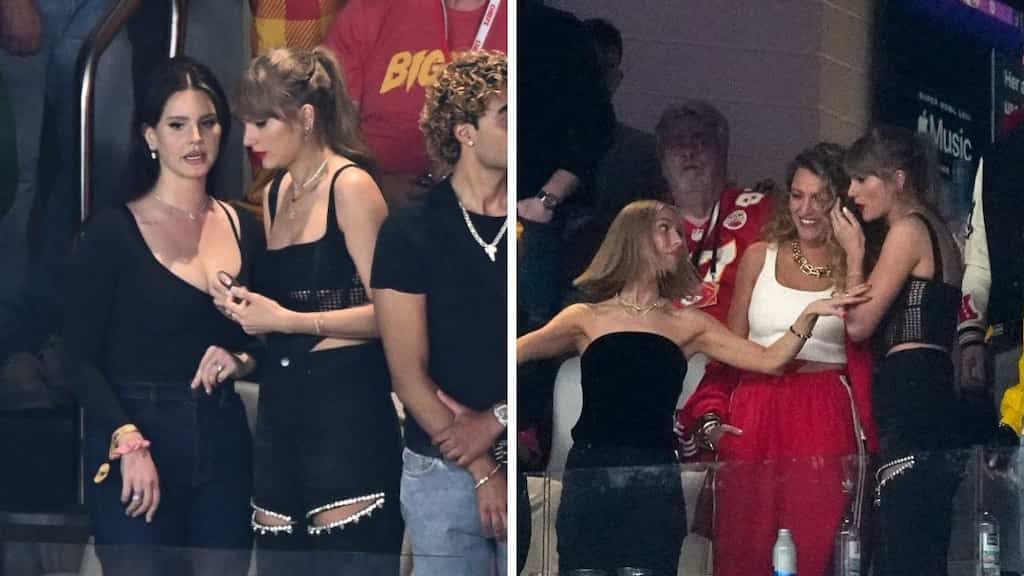 Taylor Swift attends Super Bowl 2024 for beau Travis Kelce with friends Lana Del Ray, Blake Lively