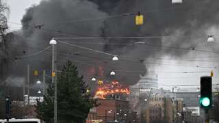Massive fire engulfs water park in Sweden, slides gutted