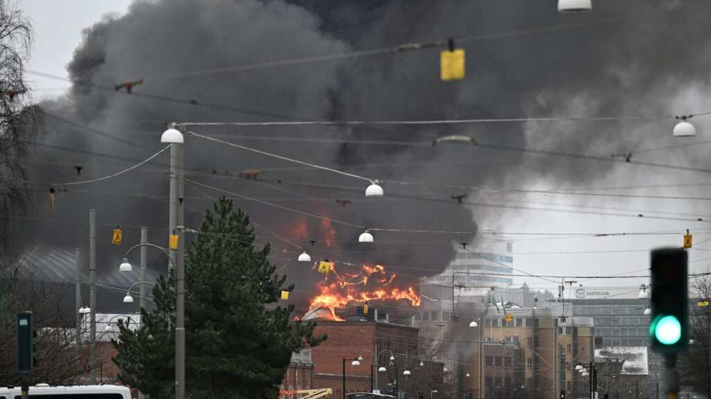 Massive fire engulfs water park in Sweden, slides gutted