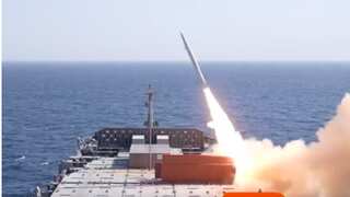Watch: Iran fires first long-range ballistic missiles from warship, simulates strike on Israeli base