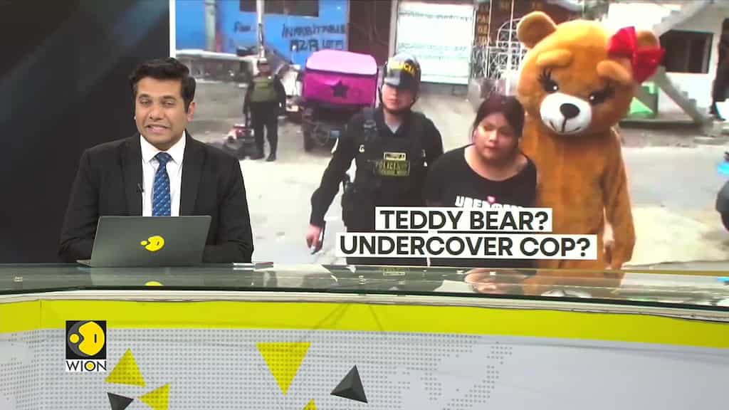 Policeman disguised as teddy bear makes arrests in Peru