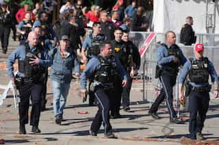 Kansas Super Bowl parade shooting: TV broadcast shows moment shots were heard. Watch