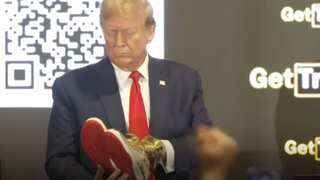 Trump launches sneaker line a day after he was fined in New York civil fraud case