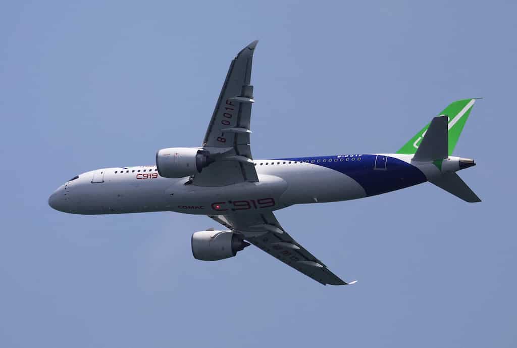 China's C919 airliner makes historic international debut at Singapore Airshow