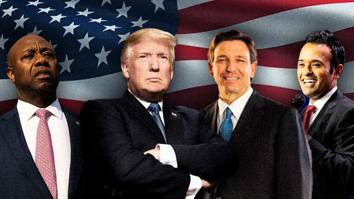 Tim Scott, Ron DeSantis and Vivek Ramaswamy are on Trump's list of ...