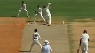 India's Vamshhi Krrishna hits six sixes in an over of domestic cricket match in CK Nayudu trophy - WATCH