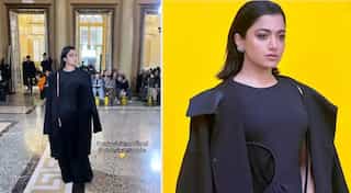 Animal actress Rashmika Mandanna looks stunning in black at Milan Fashion Week 2024