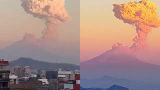 Watch: Volcanic gas emission in Mexico triggers yellow alert for residents