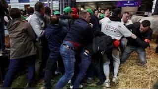 French farmers disrupt Paris farm fair ahead of Macron's visit