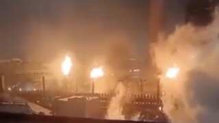 Ukrainian drone strikes cause large fire at Russian steel plant on second anniversary of war