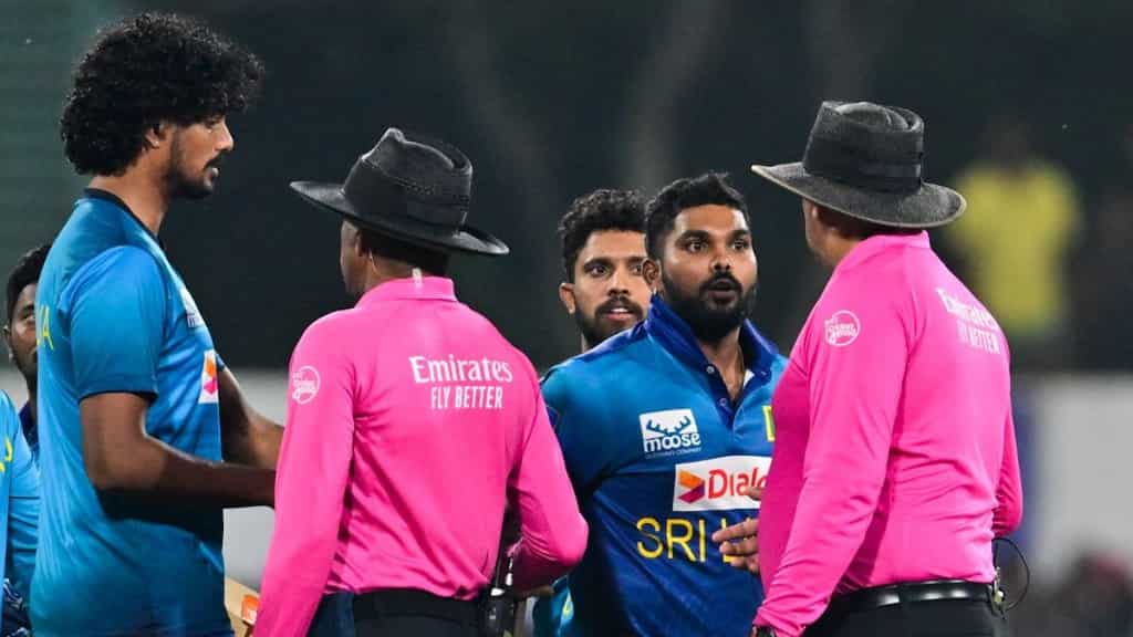 ICC suspends Wanindu Hasaranga for two matches for outburst against umpire